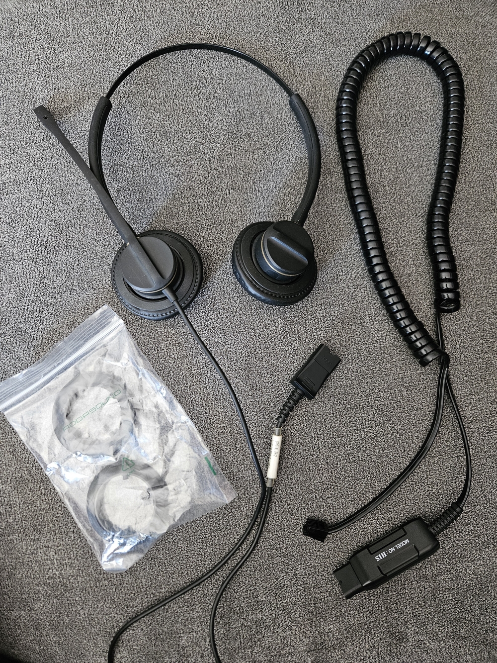 Addasound Crystal 2872 Binaural Stereo Headset Noise-Canceling Call Center